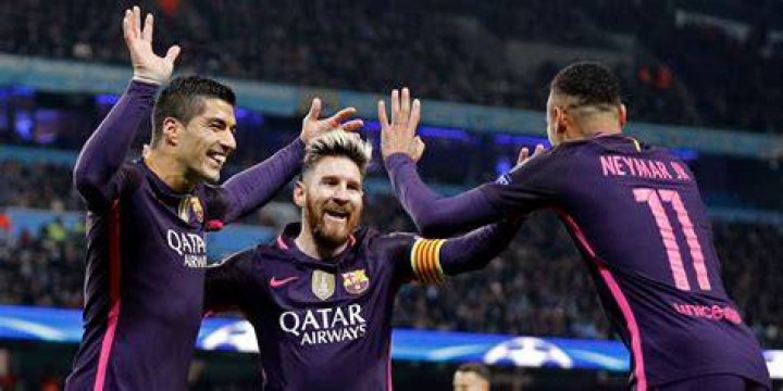 Messi, Neymar And Suarez After Winning Champions League