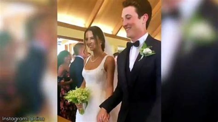Miles Teller and Keleigh Sperry During Their Wedding Day